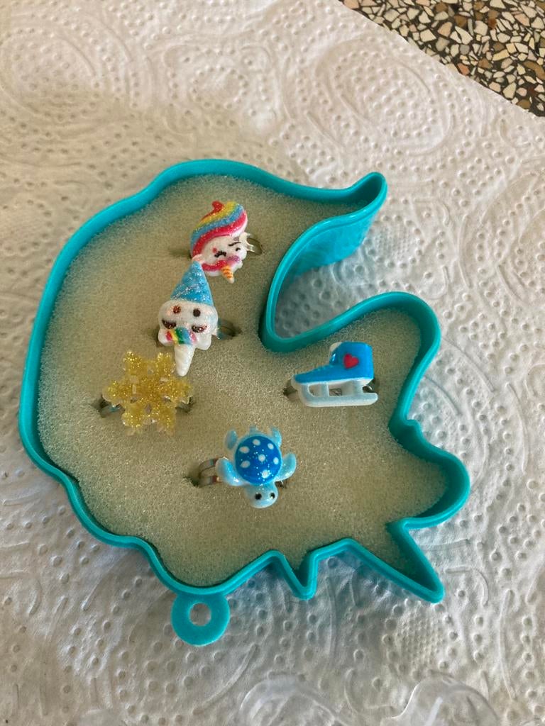 Eenhoorn doosje met set ringen, Ophalen of Verzenden, Zo goed als nieuw, Overige kleuren