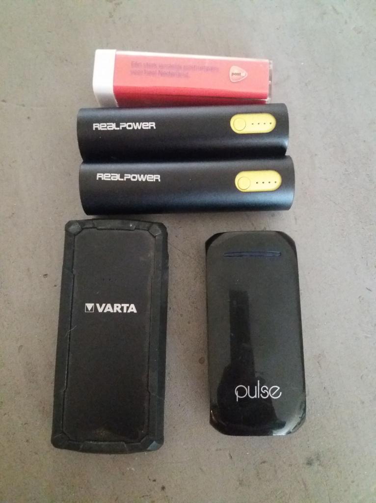 powerbanks 5 stuks, Ophalen of Verzenden, Gebruikt