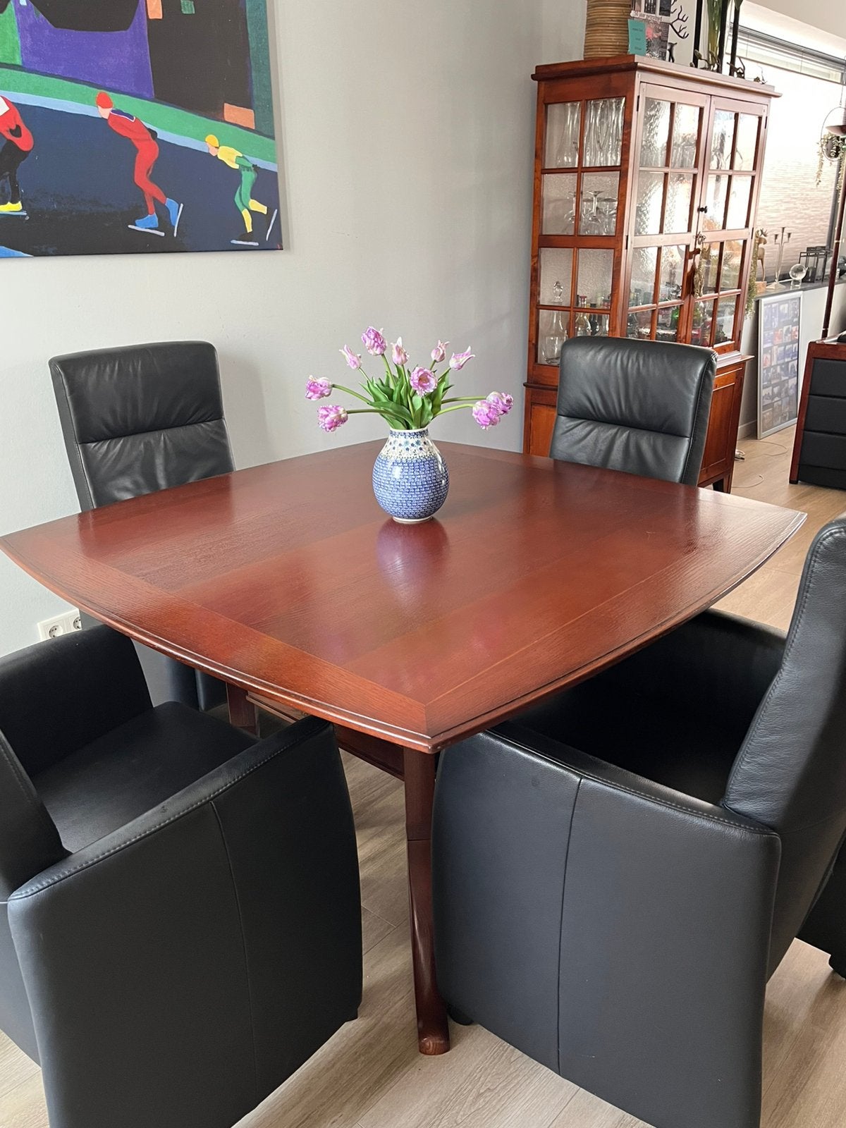 Schuitema eettafel, Ophalen, Zo goed als nieuw, 4 tot 6 stoelen