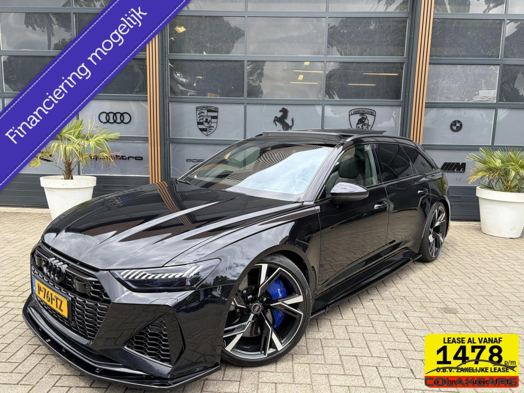 Audi RS6 RS6 4.0 TFSI V8 Keramisch-Pano-601PK-4-wiel sturing, Auto's, Automaat, Gebruikt, 600 pk, Leder