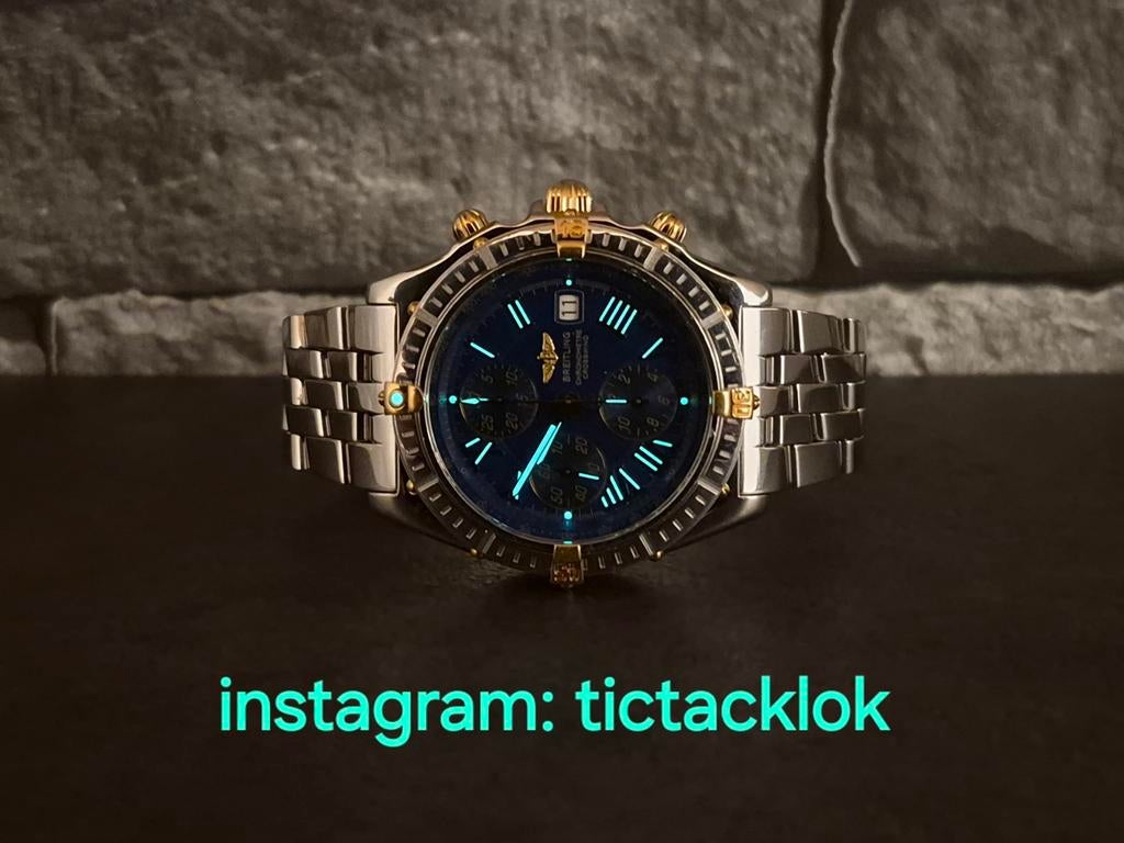 Breitling Crosswind chronograph 43mm automatic, 2002, Staal, Gebruikt, Staal, Breitling