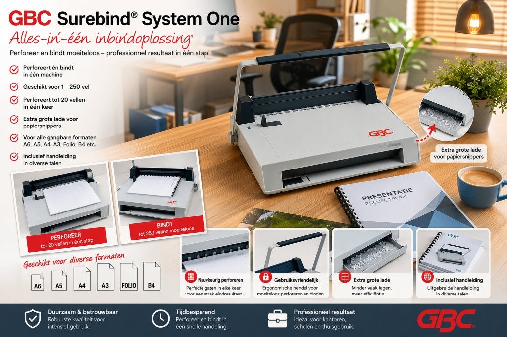 GBC SureBind System One – perforeren én inbinden, Ophalen of Verzenden, Zo goed als nieuw