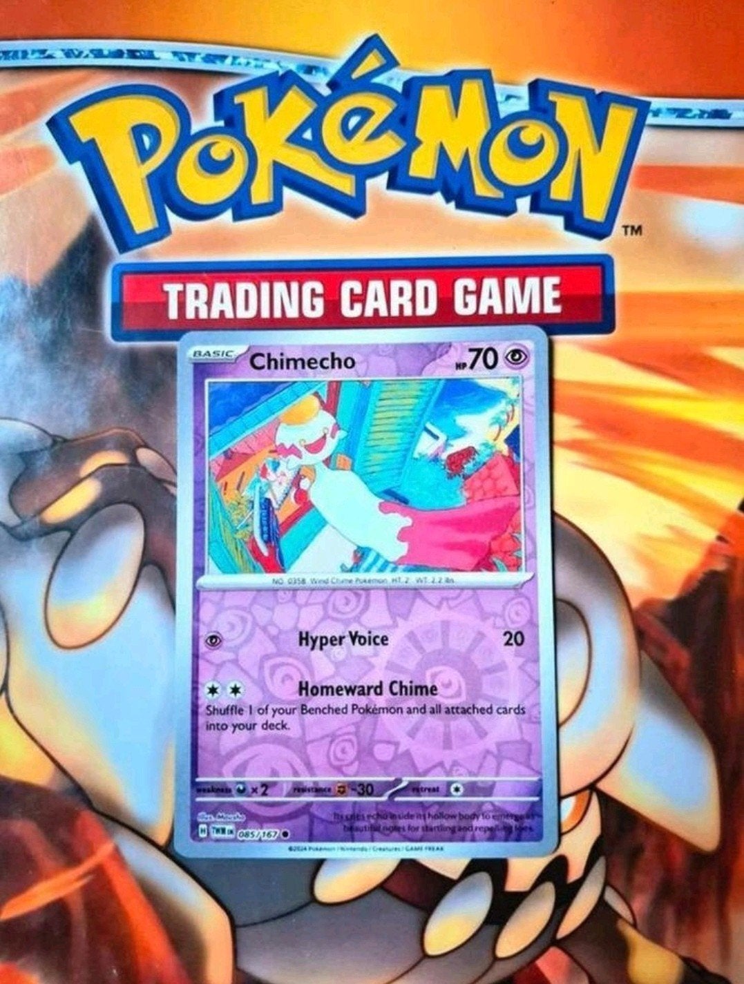 Chimecho 085/167 Twilight masquerade reverse holo nm-mint, Ophalen of Verzenden, Zo goed als nieuw, Losse kaart, Foil