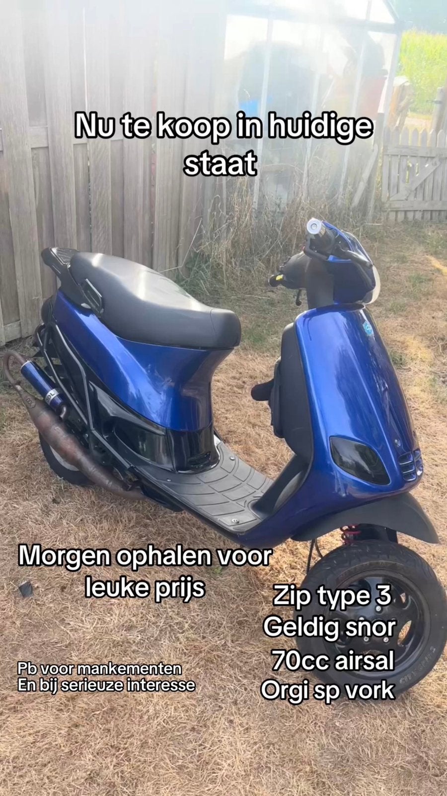 Zip type 3 70cc sp vork, Ophalen, Zo goed als nieuw, Tweetakt, Zip