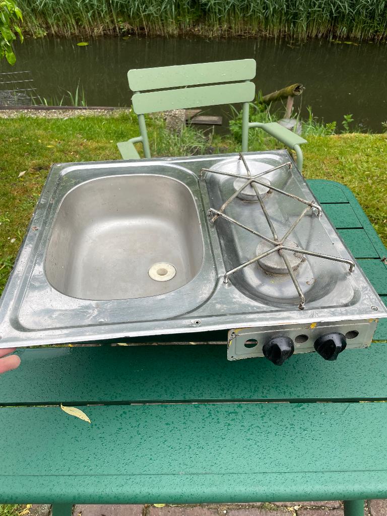 Water en kookplaat camper, Ophalen, Gebruikt