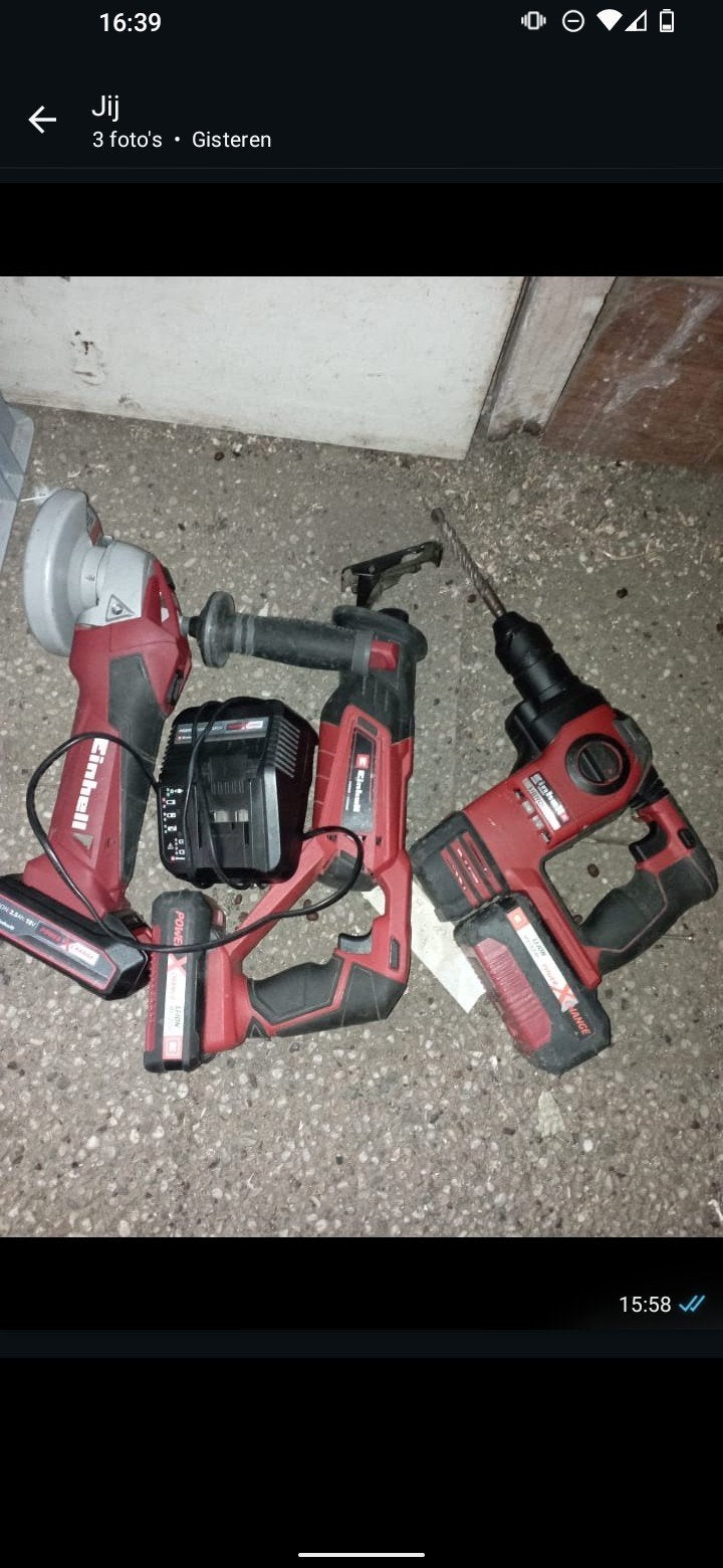 Einhell Accu Gereedschap:  Boorhamer, Haakse Slijper, Mult, Boor- en/of Breekhamer, Ophalen of Verzenden, Klopboormechanisme, Gebruikt