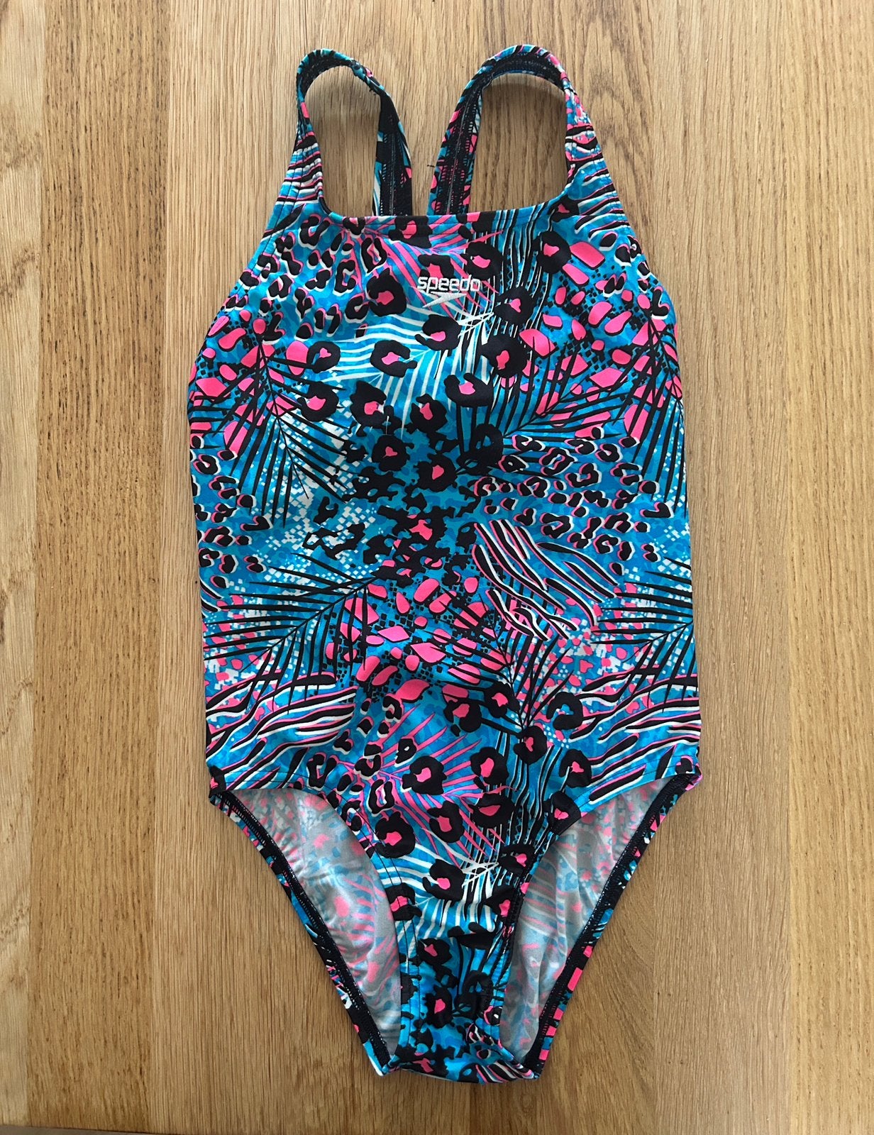 Speedo badpak blauw-roze print maat 140, Ophalen of Verzenden, Zo goed als nieuw, Meisje, Sport- of Zwemkleding