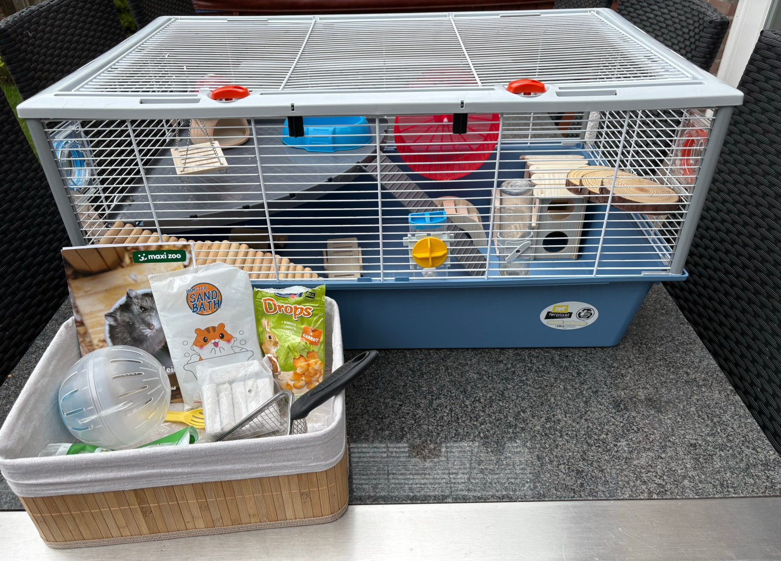 Complete Ferplast Hamsterkooi- zo goed als nieuw, Kooi, Minder dan 75 cm, Zo goed als nieuw, Ophalen