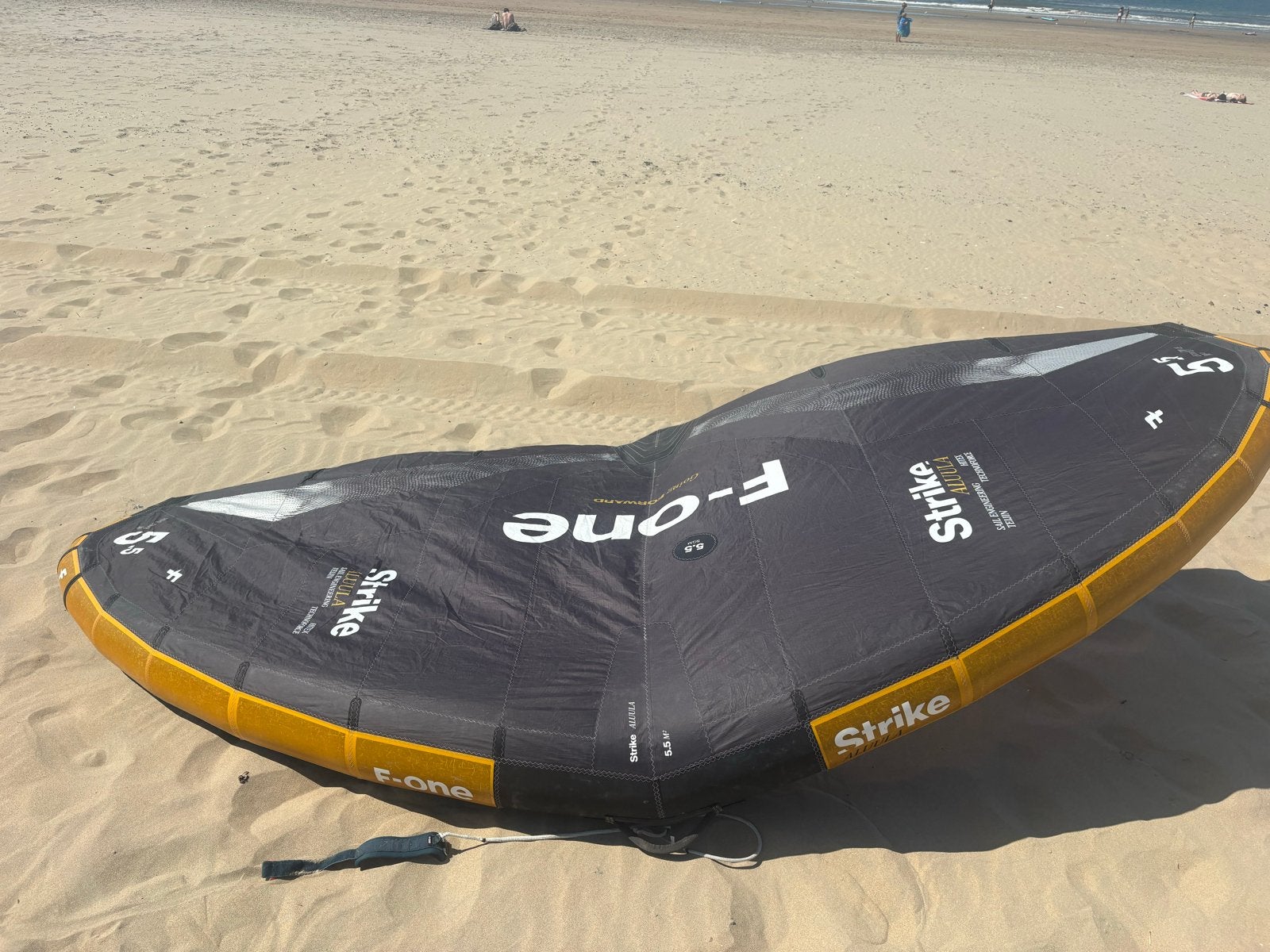 F-One Strike V5 Aluula Wing Set 4.5 + 5.5 met Carbon Boom, Ophalen of Verzenden, Zo goed als nieuw