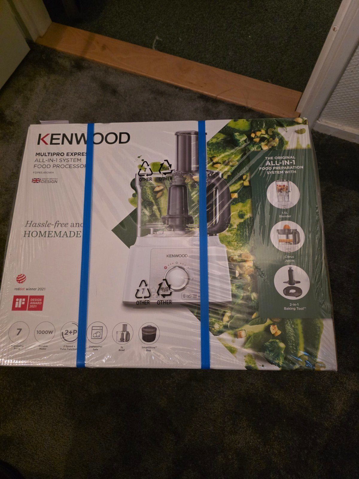 Kenwood Multipro Express All-in-1 Foodprocessor FDP65.400WH, Witgoed en Apparatuur, Keukenmixers, 2 snelheden, Nieuw, Ophalen of Verzenden