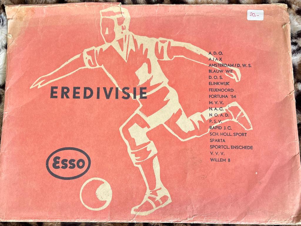 1959 map voetbalplaten van Esso, Ophalen of Verzenden, Gebruikt, Feyenoord, Poster, Plaatje of Sticker