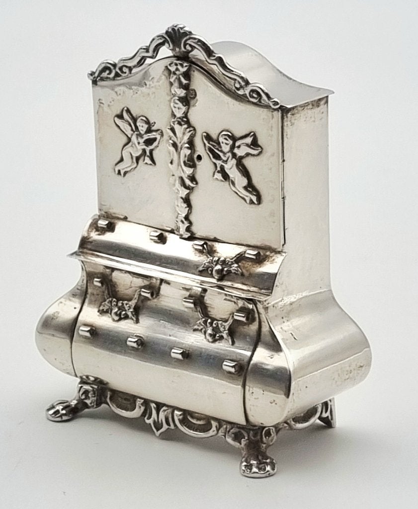 82. Zilveren miniatuur kabinet, Art Nouveau, 1904, Ophalen of Verzenden