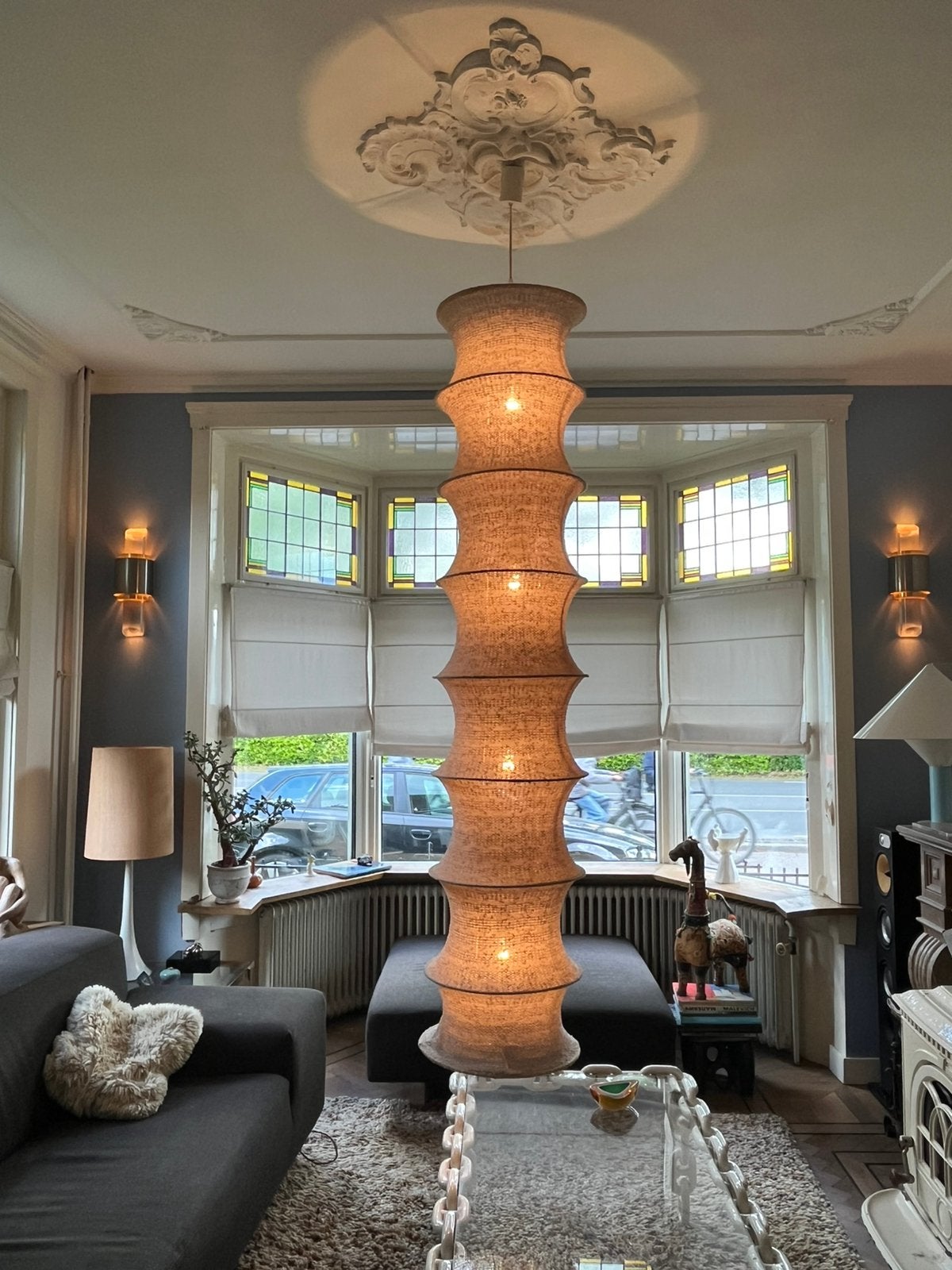 Vintage leola hanglamp 1, Ophalen, Gebruikt
