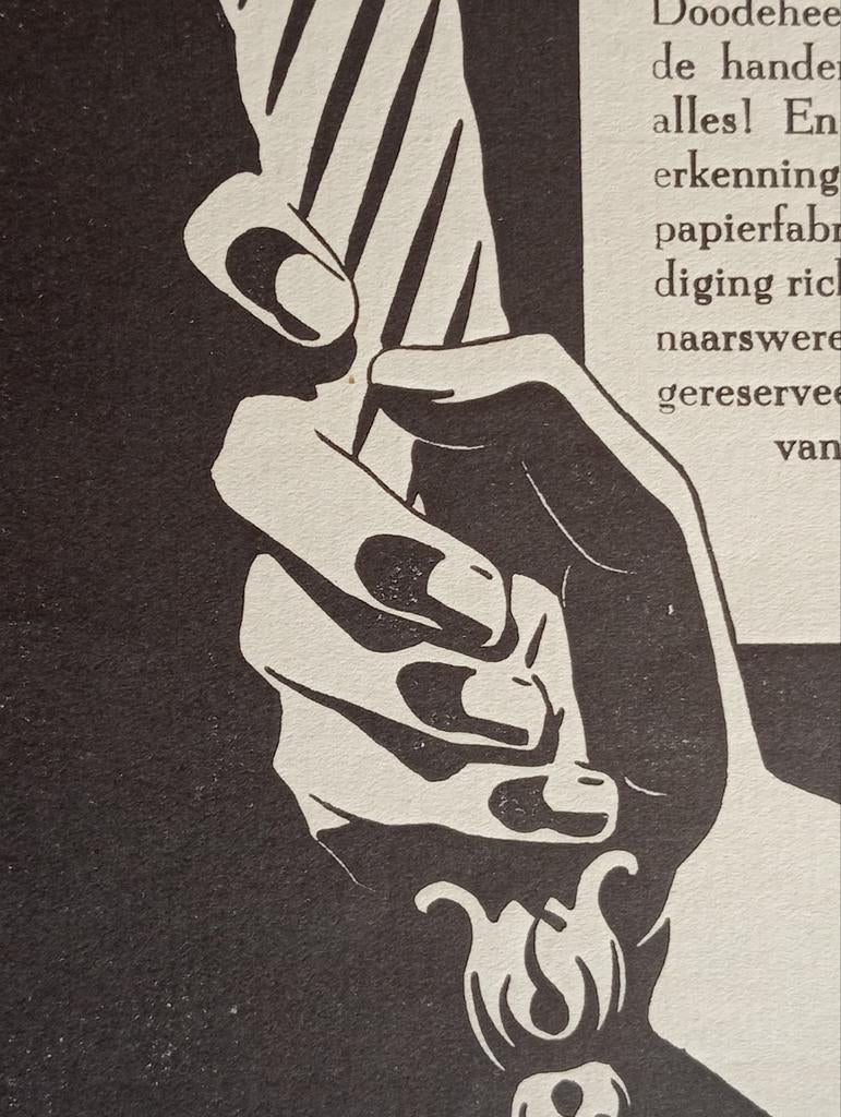 Gij die de Fakkel draagt Tijdschrift advertentie litho 1949, Ophalen of Verzenden