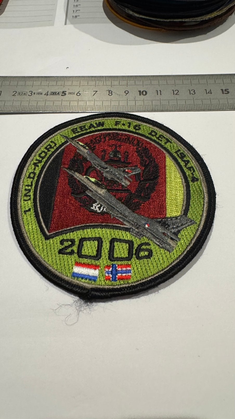 Patch 3 f-16 det 2006 Afghanistan 323 322 312 313 squadron, Ophalen of Verzenden, Zo goed als nieuw, Patch, Badge of Embleem