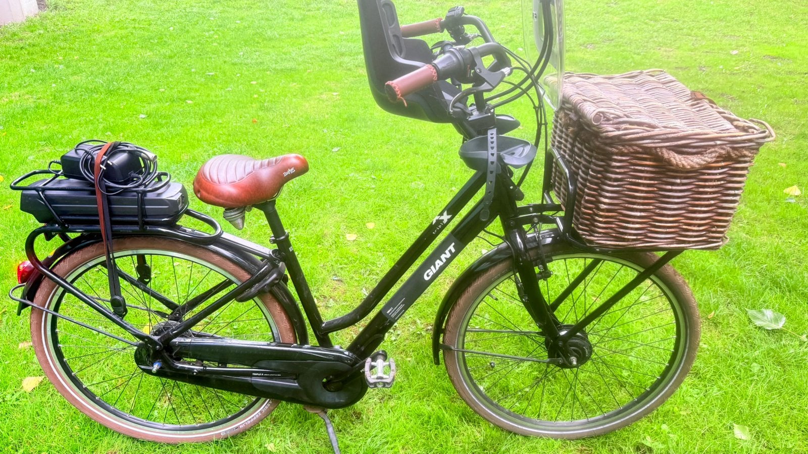Mooie goede transportfiets E-bike Giant Triple X 47cm N7, Fietsen en Brommers, Fietsen | Dames | Moederfietsen, Ophalen, Gebruikt
