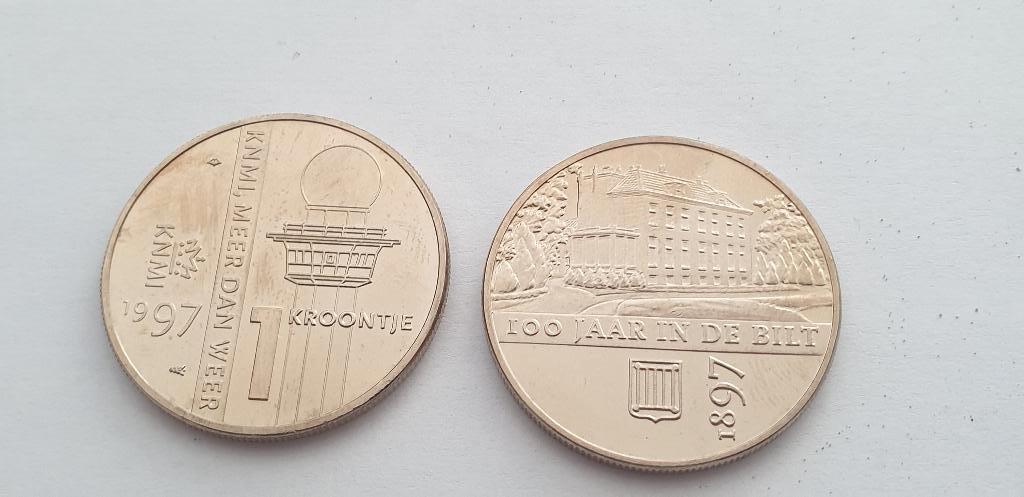 2929 de bilt 100 jaar knmi 1 kroontje 1897-1997, Postzegels en Munten, Verzenden, Koningin Beatrix, Euro's