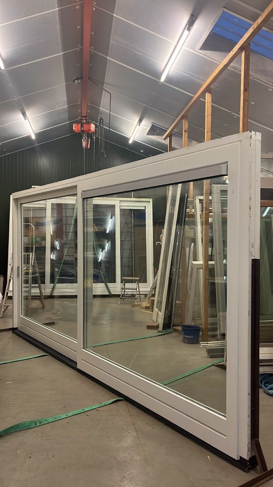 hardhouten schuifpui 2 jaar oud 476 cm breed 233 cm hoog, Ophalen, Hout, 225 cm of meer, Schuifpui