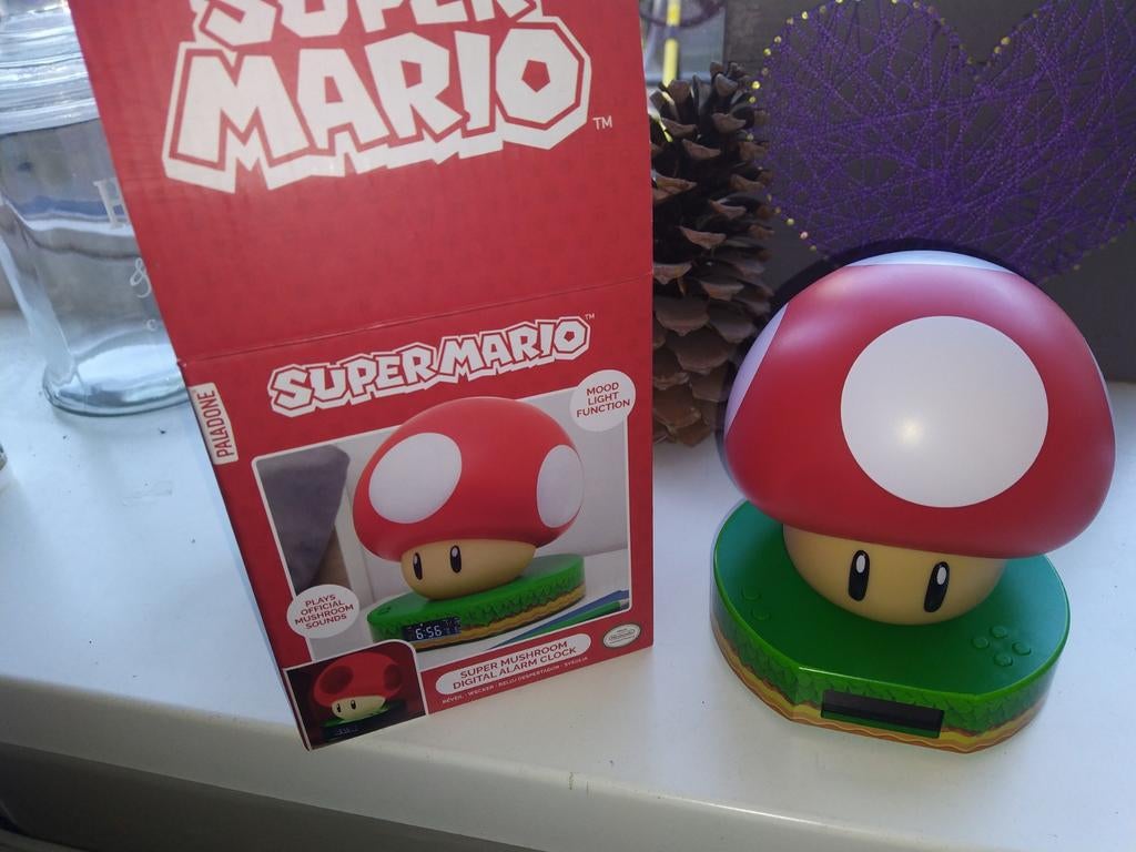 Super Mario Paddenstoel Digitale Wekker met Lichtfunctie, Ophalen of Verzenden, Nieuw, Digitaal