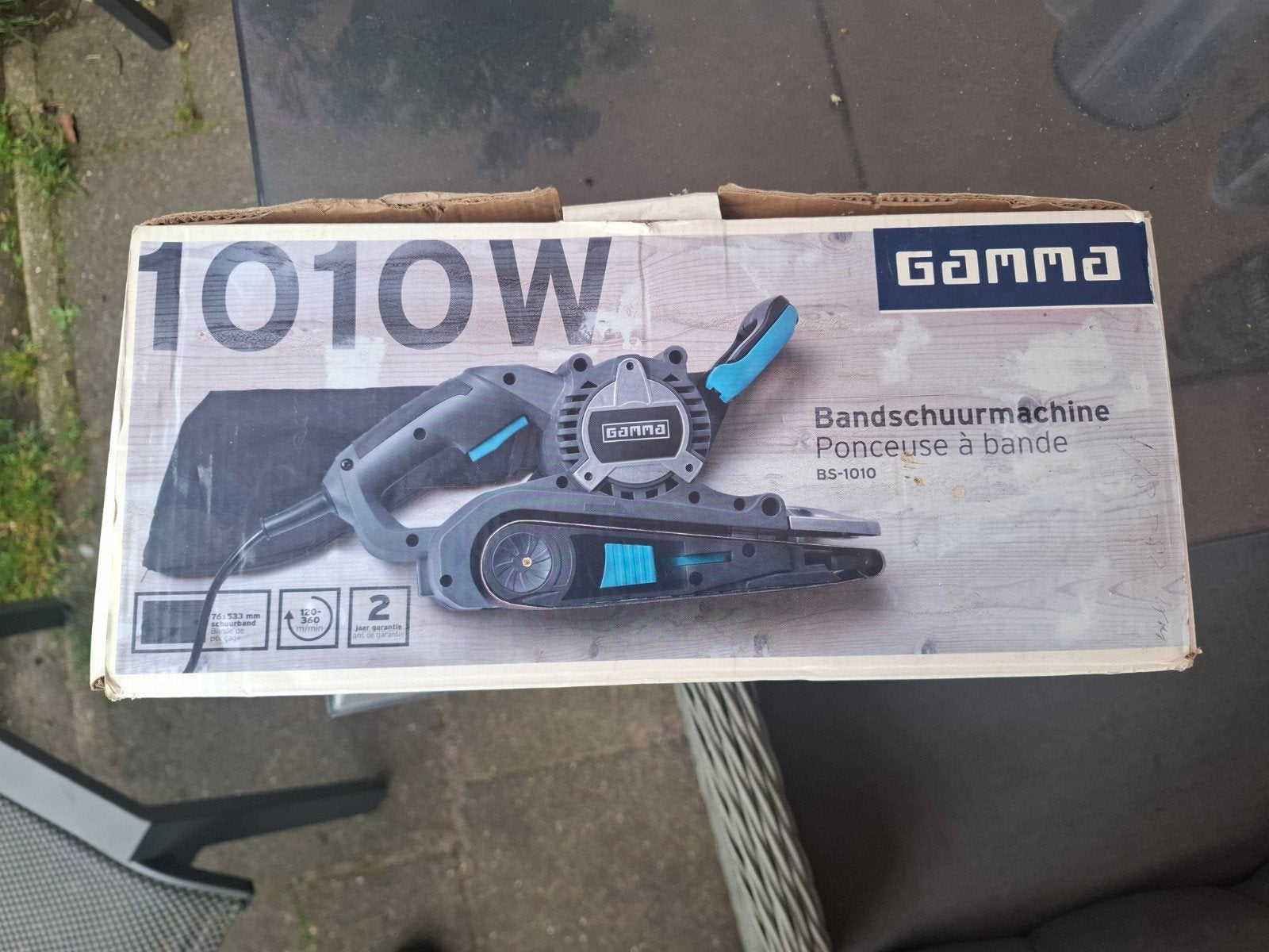 Gamma Bandschuurmachine 1010W - Gebruikt maar functioneel, Ophalen of Verzenden, Gebruikt, 600 tot 1200 watt, Bandschuurmachine
