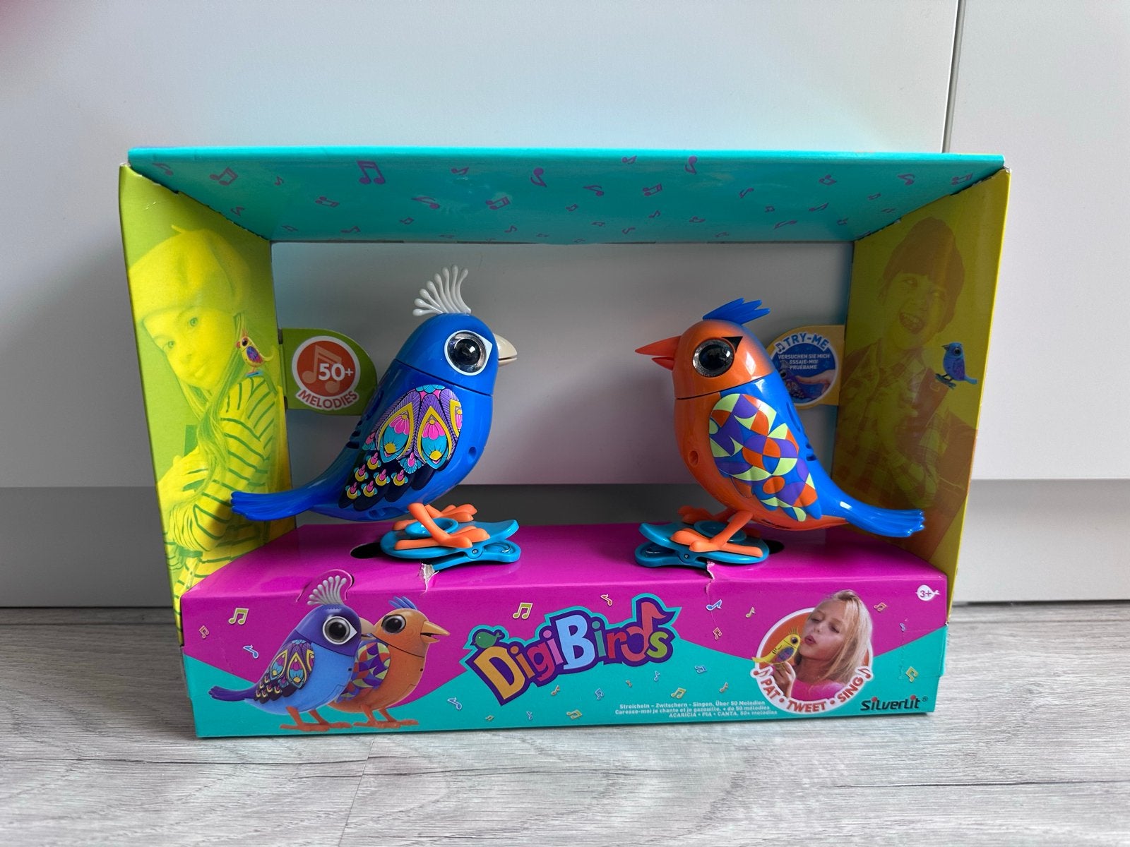 DigiBirds interactieve zingende vogels - set van 2 - zgan, Ophalen of Verzenden, Zo goed als nieuw, Jongen of Meisje