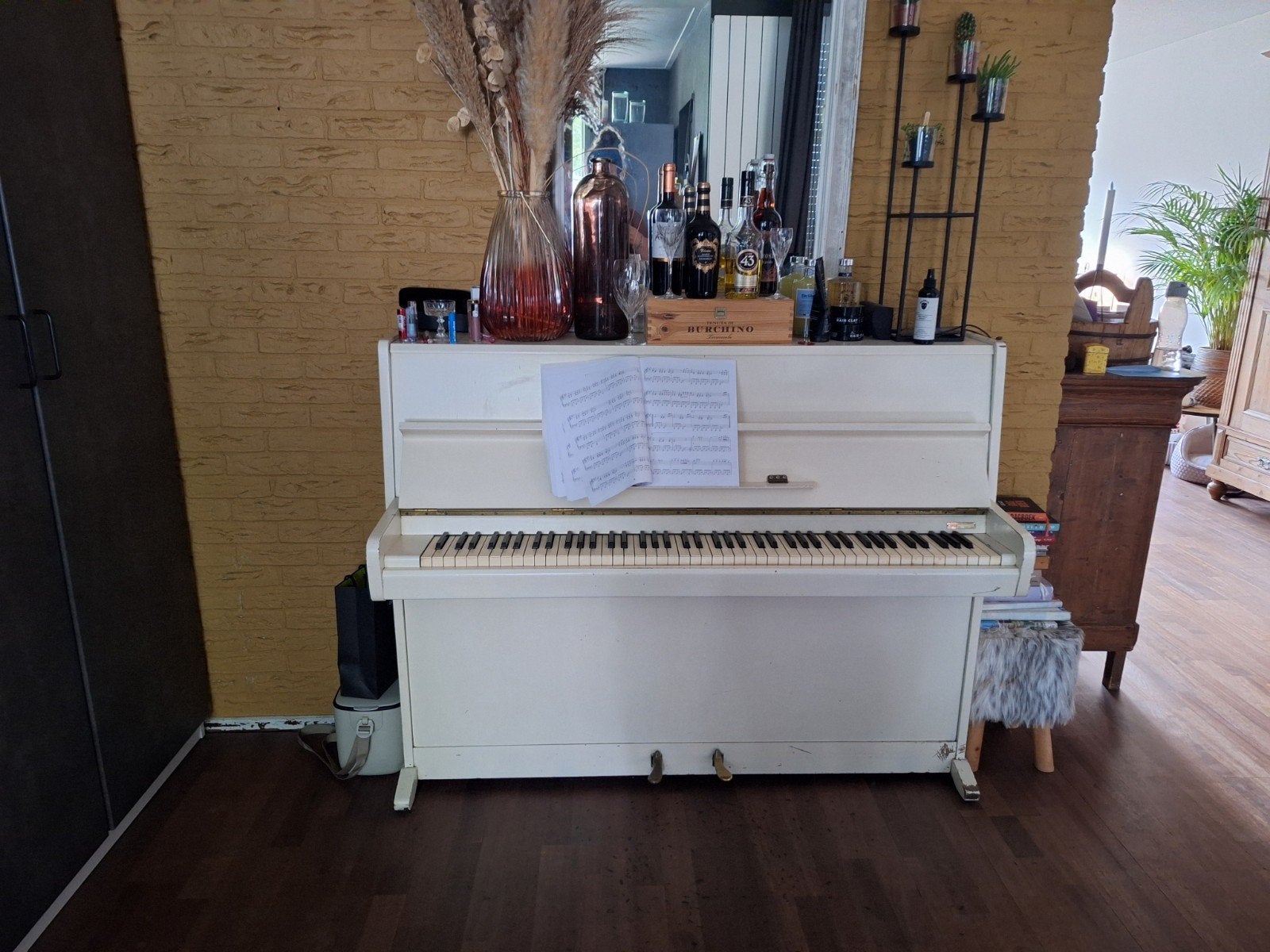 August Forster Piano - Goed Onderhouden met Mooie Klank, Muziek en Instrumenten, Ophalen, Gebruikt, Wit, Piano