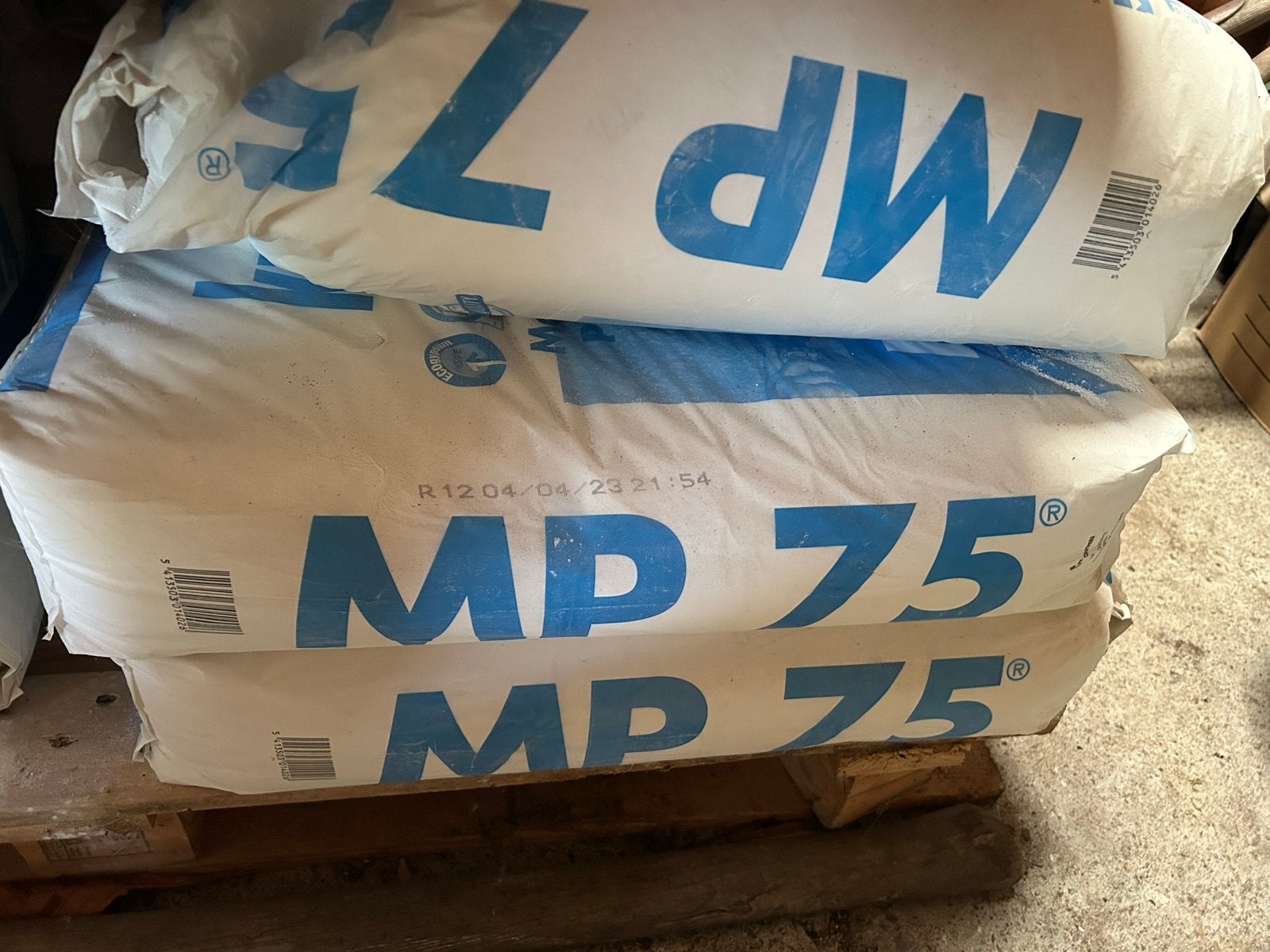 12 zakken Knauf MP75 gips, Ophalen, Nieuw
