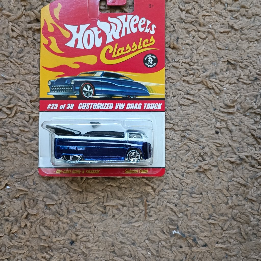 Hot Wheels Classics Volkswagen customized Drag Truck blauw, Ophalen of Verzenden, Nieuw, Auto