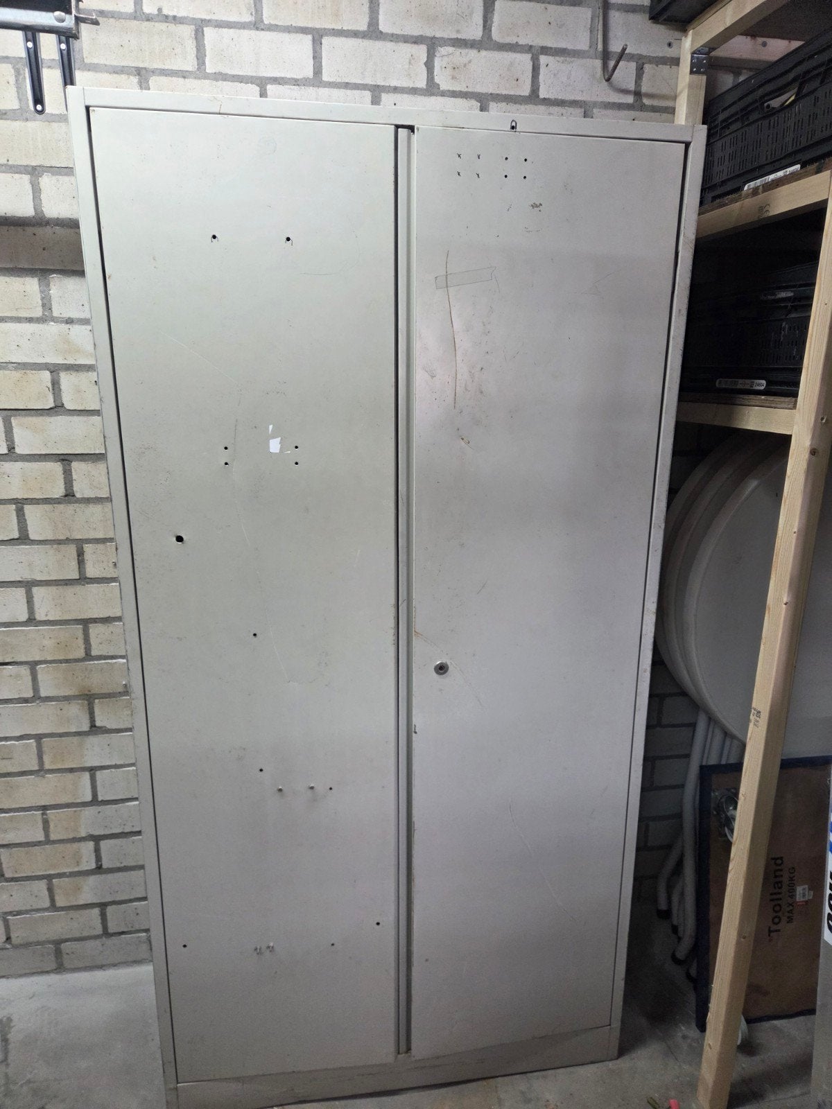 Metalen archiefkast voor garage of opslag, Ophalen, Gebruikt, 50 tot 100 cm, Met slot