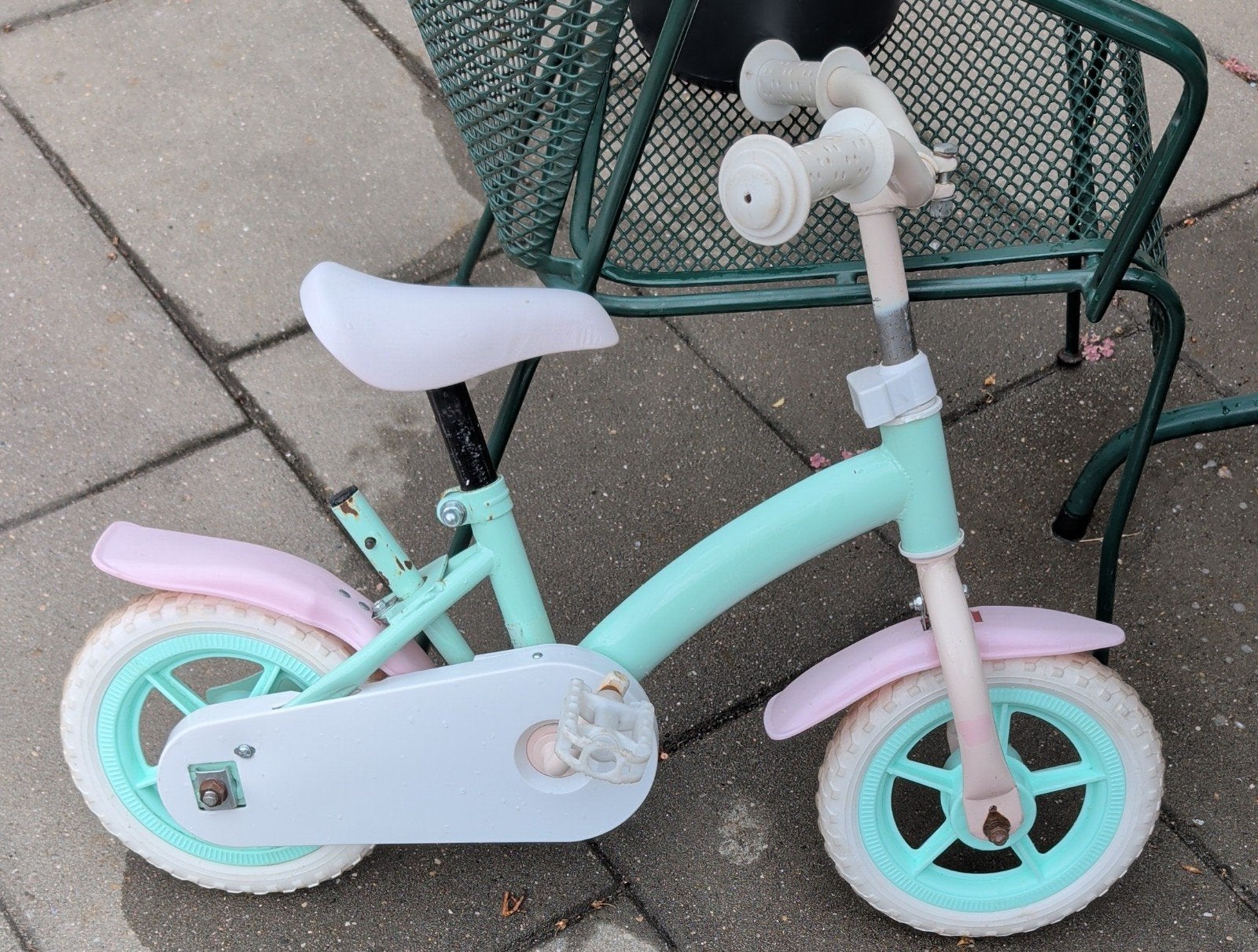 Leuke 10 inch kinderfiets met zijwieltjes, Fietsen en Brommers, Ophalen, Gebruikt, Minder dan 16 inch, Zijwieltjes