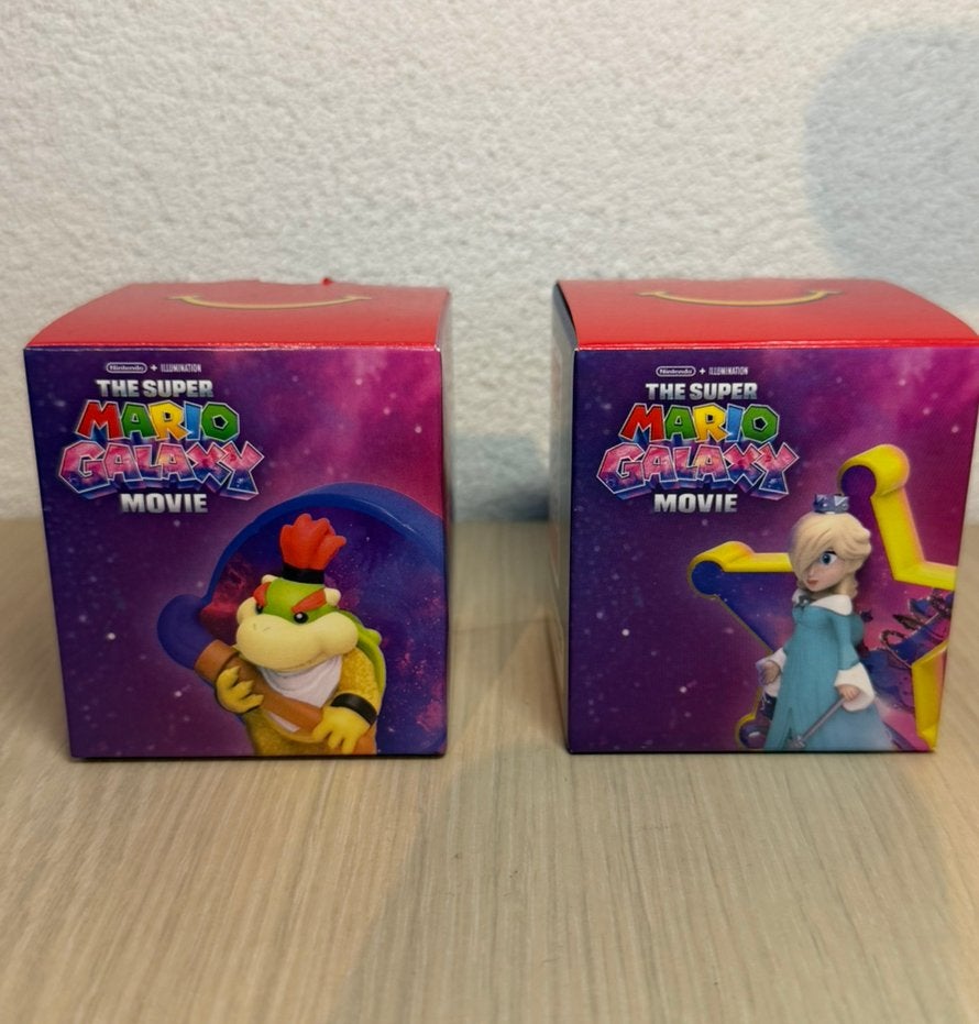 Mario Galaxy Movie MC Donalds speeltjes, Ophalen of Verzenden