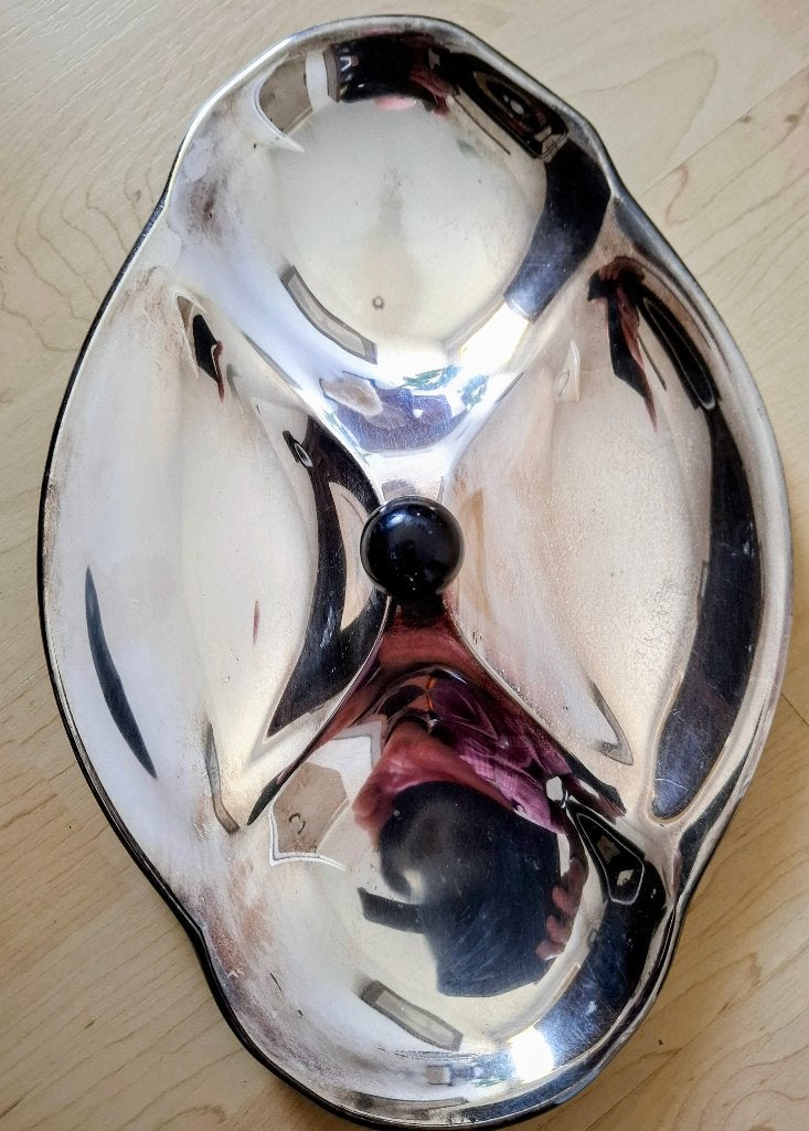 art deco verzilverd presenteerschaaltje, Antiek en Kunst, Ophalen