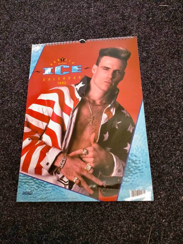 Vanilla Ice rapper hiphop vintage 1992 92 kalender muziek, Ophalen of Verzenden, Zo goed als nieuw, Overige typen