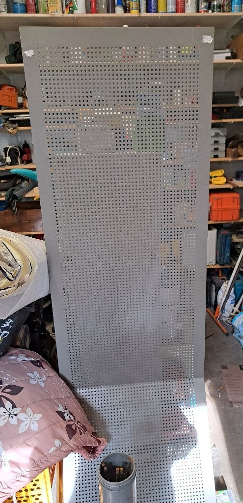 Pegboard display, gaatjes display, verrijdbaar, Ophalen, Gebruikt