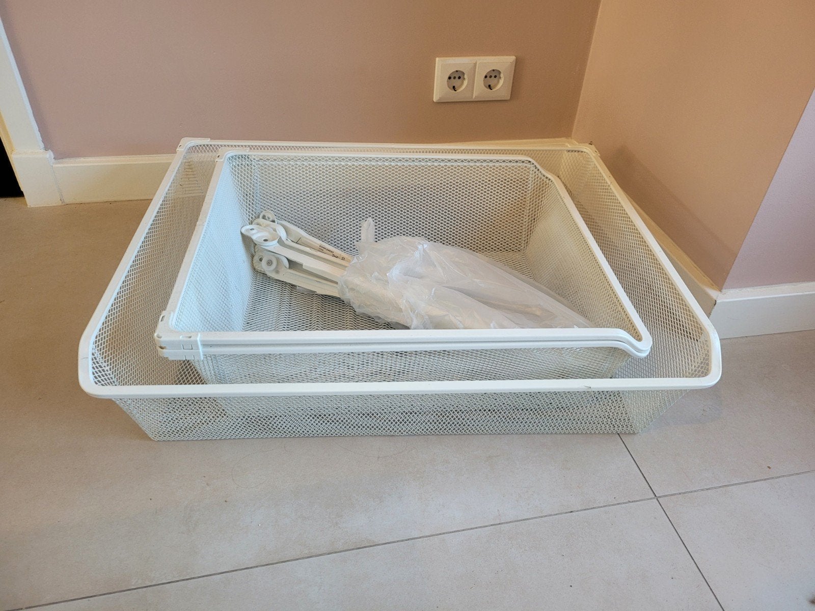 3 IKEA Komplement fijndraadmand met geleiders, Ophalen, Zo goed als nieuw