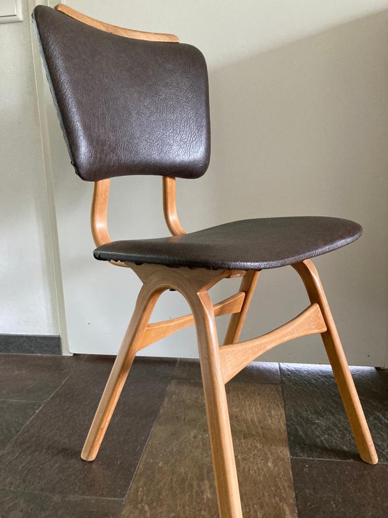 Retro stoel, Huis en Inrichting, Stoelen, Ophalen, Gebruikt, Bruin, Eén