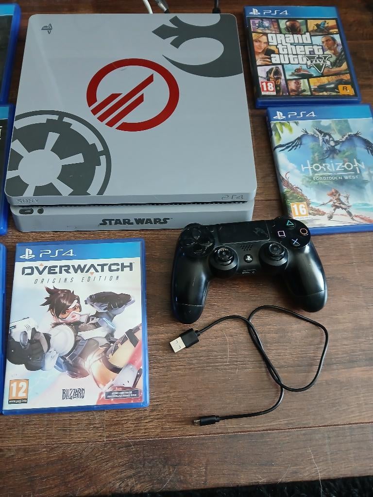 Playstation 4 slim 2 tb star wars editie, Ophalen, Met 1 controller, Slim, Gebruikt