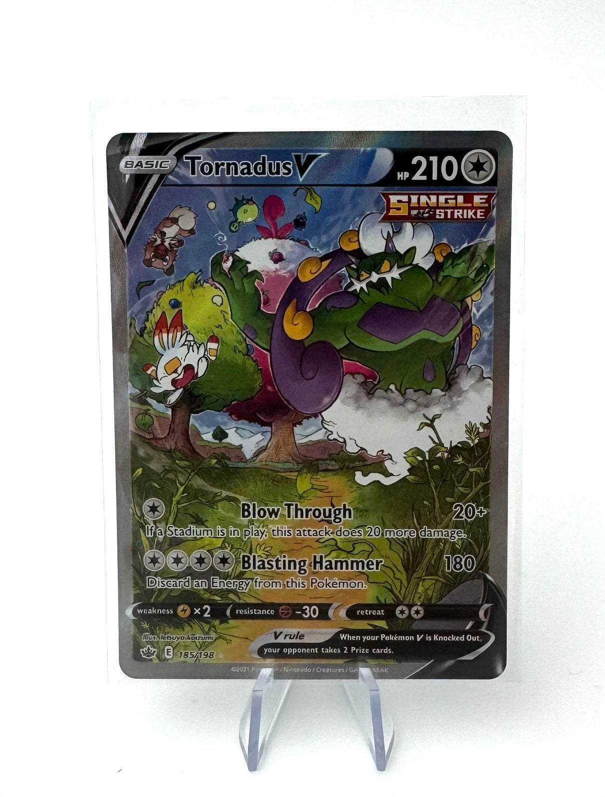 Pokemon Kaart - Tornadus V (185), Ophalen of Verzenden, Zo goed als nieuw