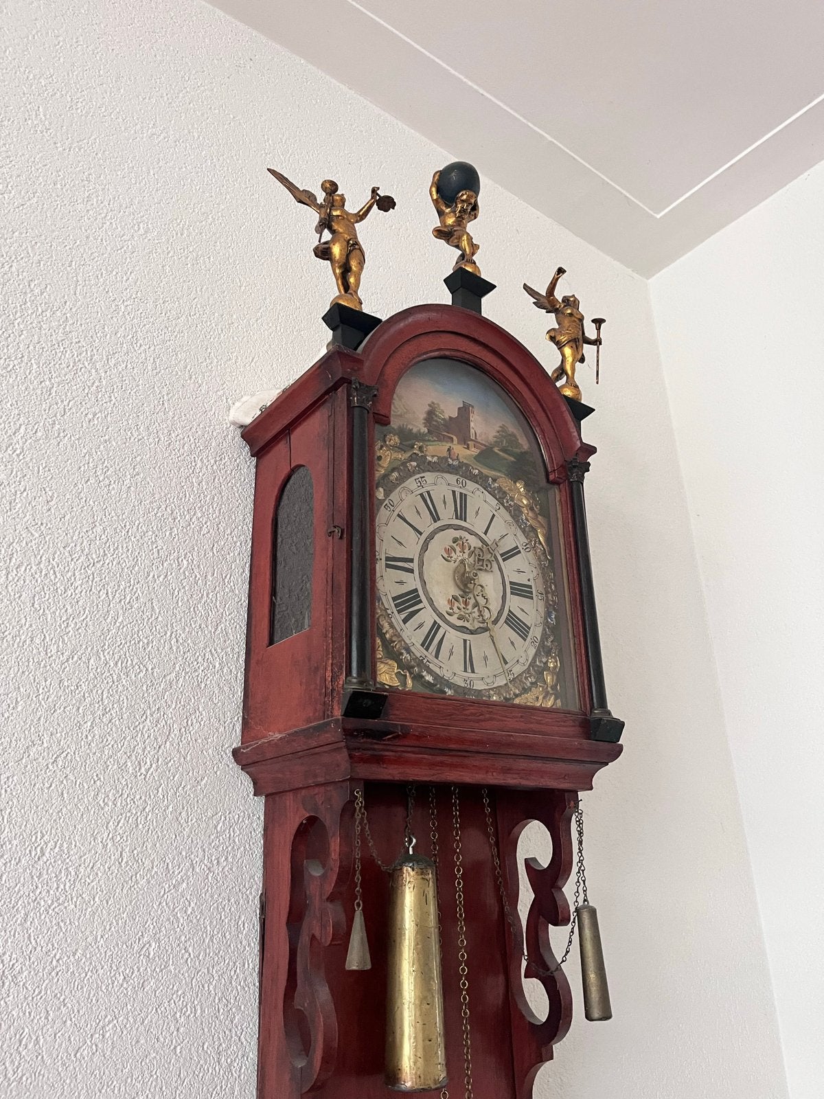 Antieke Friese Staartklok - Prachtig Handwerk, Ophalen