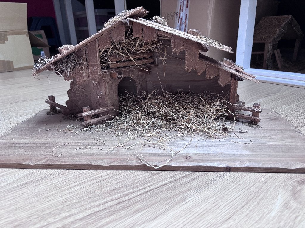 kerststal hout, Diversen, Ophalen, Gebruikt
