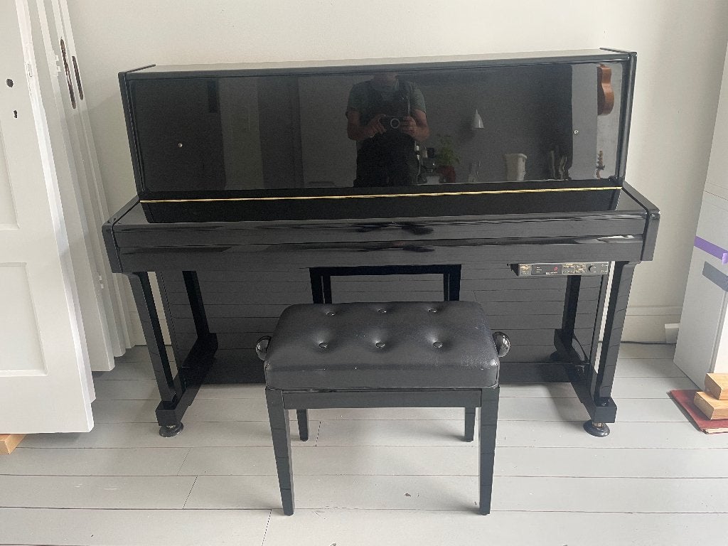 Piano George Steck US09L, Ophalen, Gebruikt, Zwart, Piano