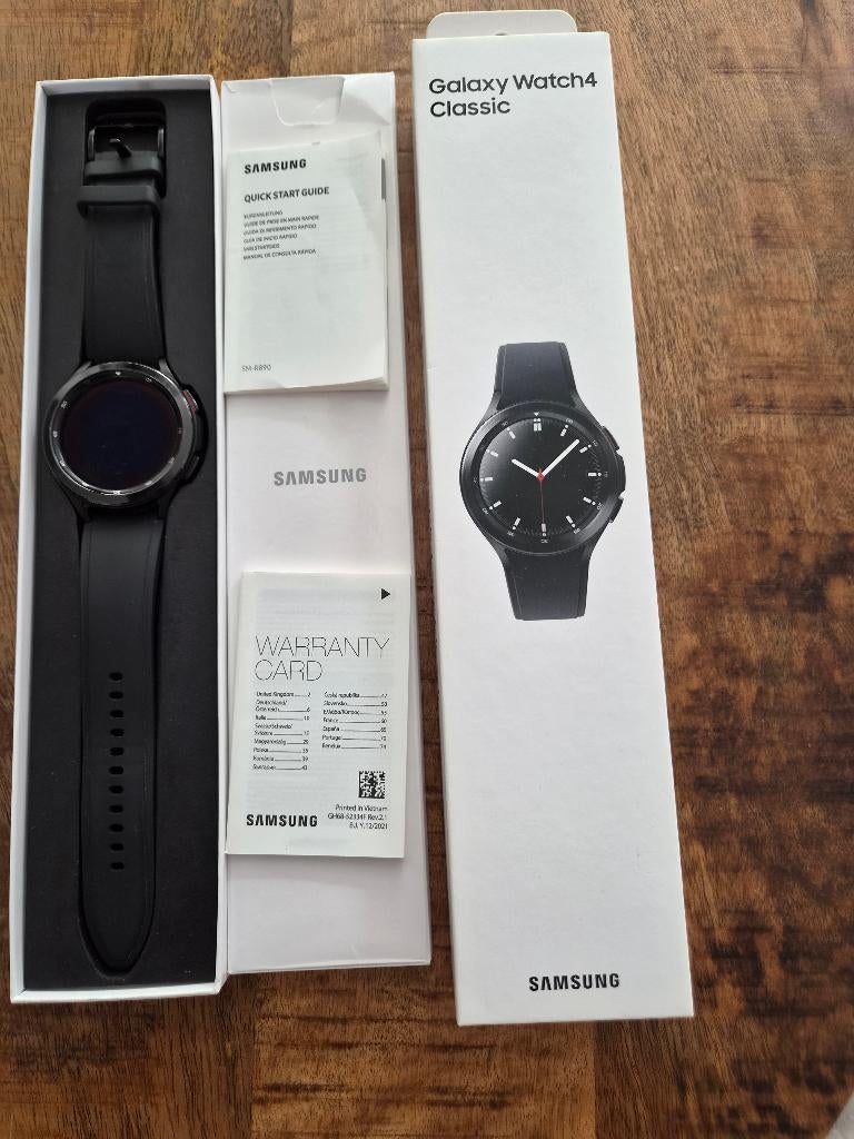 Samsung smartwatch 4 Classic, Sieraden, Tassen en Uiterlijk, Smartwatches, Conditie, Zwart, Samsung ⌚️, Ophalen of Verzenden
