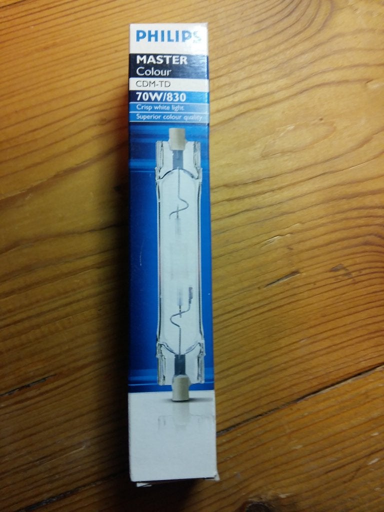 Philips MASTERColour CDM-TD 70W 942 RX7s 8 stuks, 60 watt of meer, Nieuw, Philips, Gasontladingslamp