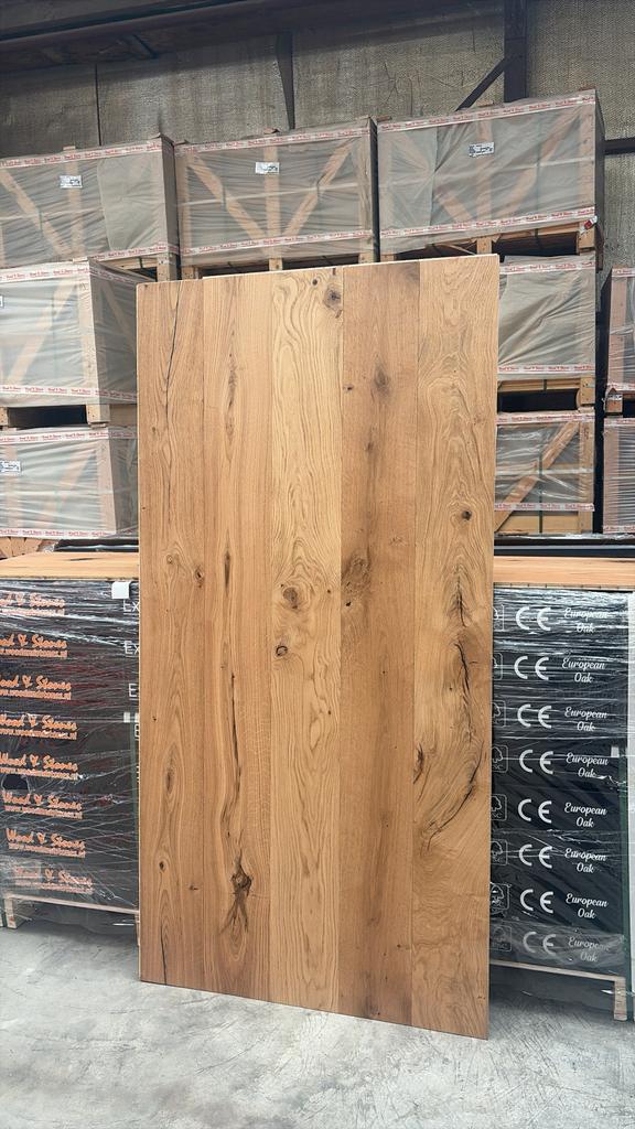 Partij 1000m2 rustiek eiken houten vloer kant en klaar, Ophalen of Verzenden, Nieuw, 75 m² of meer, Parket