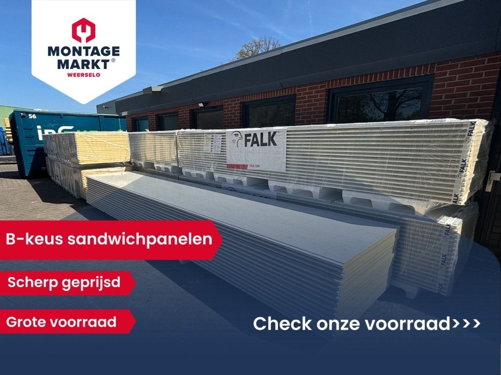 B-keus sandwichpanelen | Dak & Wand | Scherp Geprijsd, Ophalen, Zo goed als nieuw, Overige materialen, 50 tot 100 mm