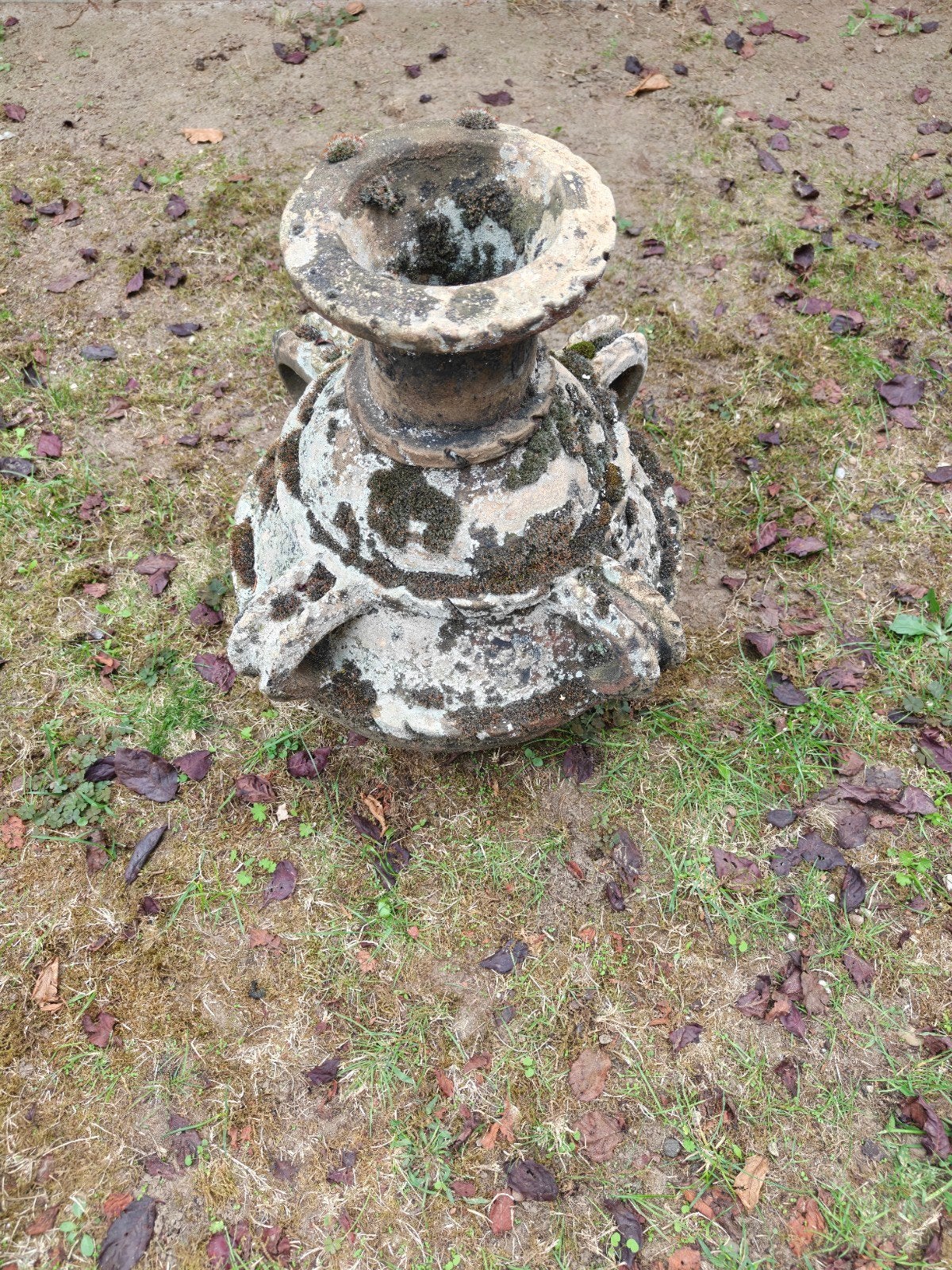 prachtig verweerde terracotta amfoor, Ophalen, Rond, Tuin, Minder dan 40 cm