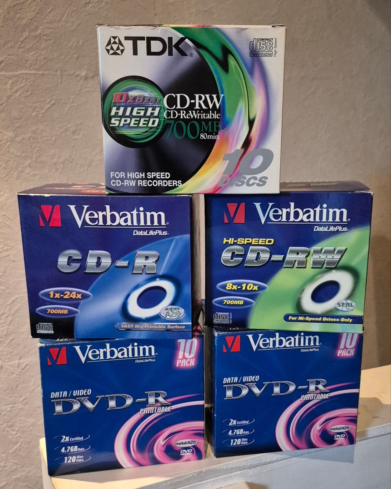 Diverse CD-R, CD-RW en DVD-R schijven - TDK & Verbatim, Computers en Software, Ophalen, Herschrijfbaar, Cd, TDK, Verbatim