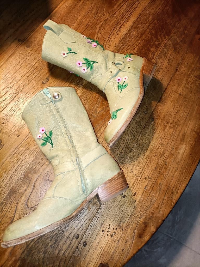 Cowboy laarzen met 34 groen, Kinderen en Baby's, Boeties, Meisje, Ophalen of Verzenden, Laarzen