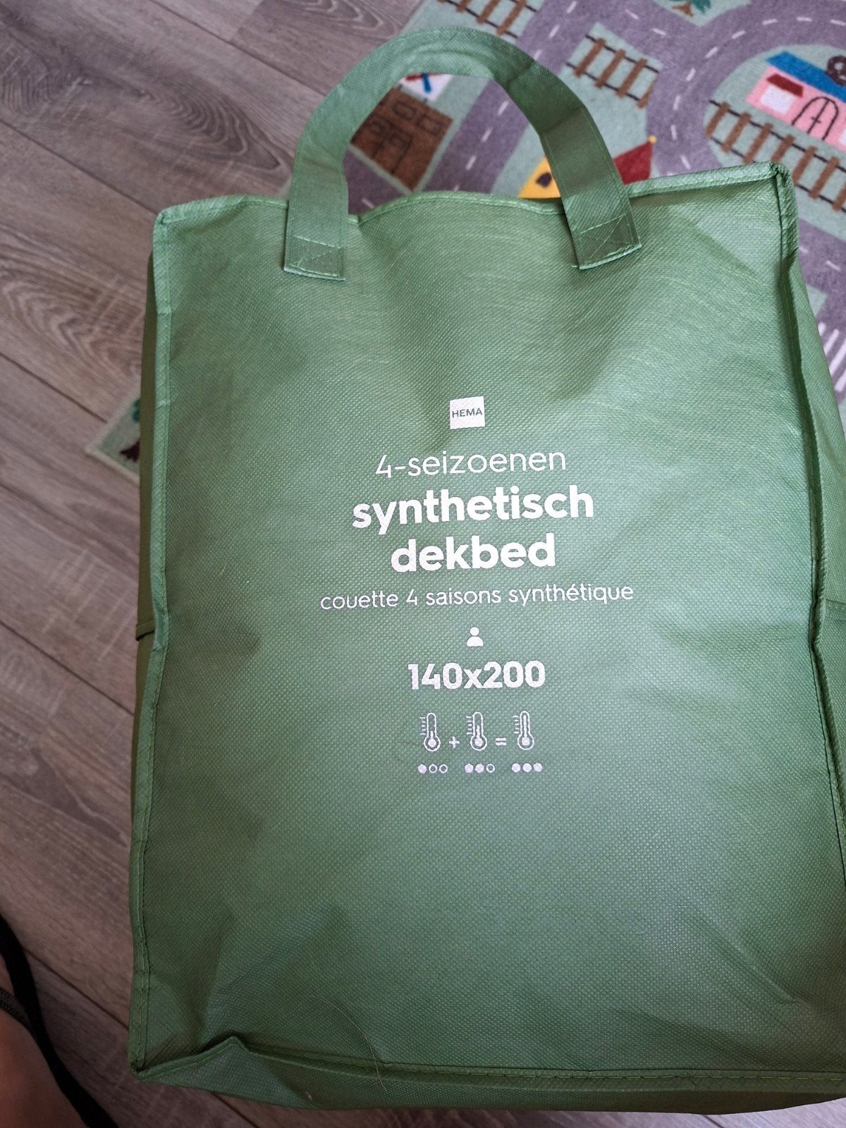 Hema 4-seizoenen synthetisch dekbed 140x200 cm, Ophalen, Anti-allergisch, Eenpersoons, Wit