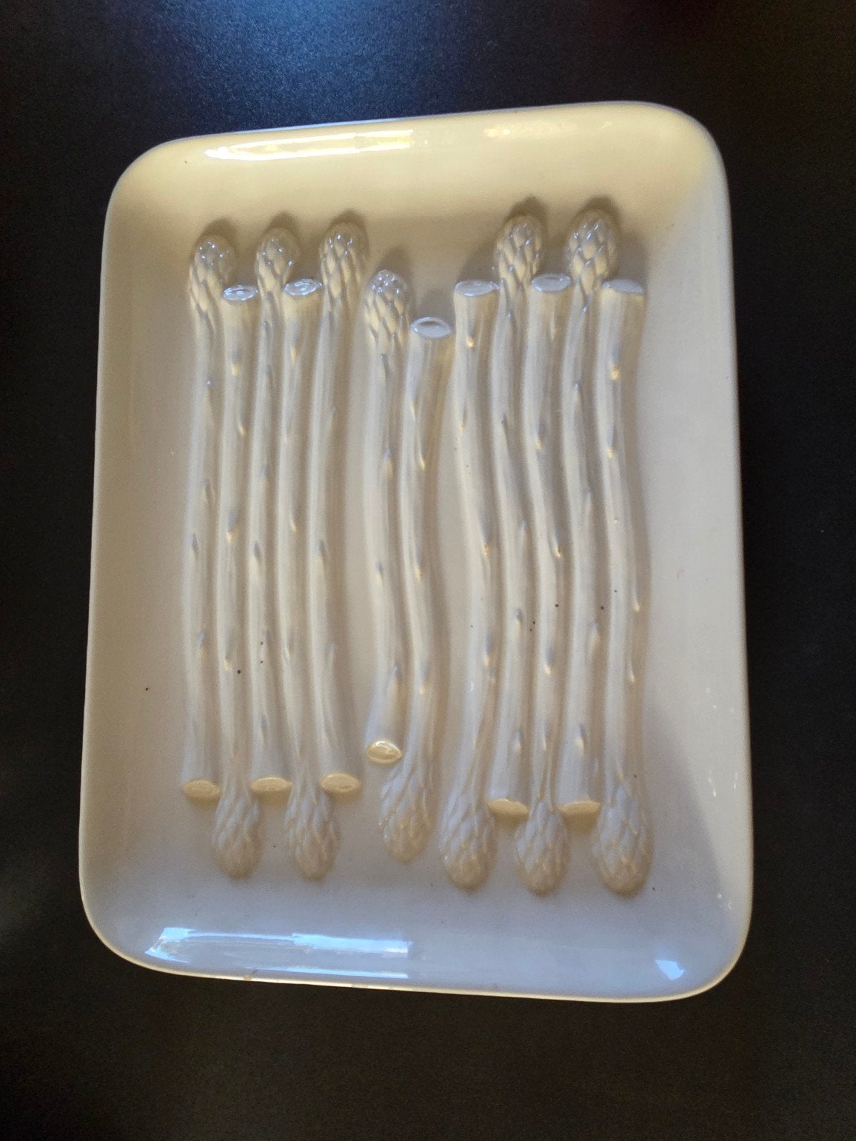 vintage keramieken aspergeschaal, Ophalen of Verzenden, Keramiek, Overige stijlen, Schaal of Schalen